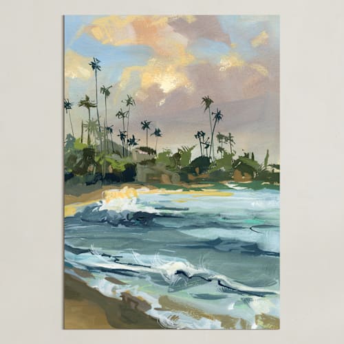 This is a sunset peach art with standard by BROOK PAGE called west coastal 3