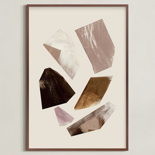 This is a leather art by Melanie Severin called compositional shapes 1