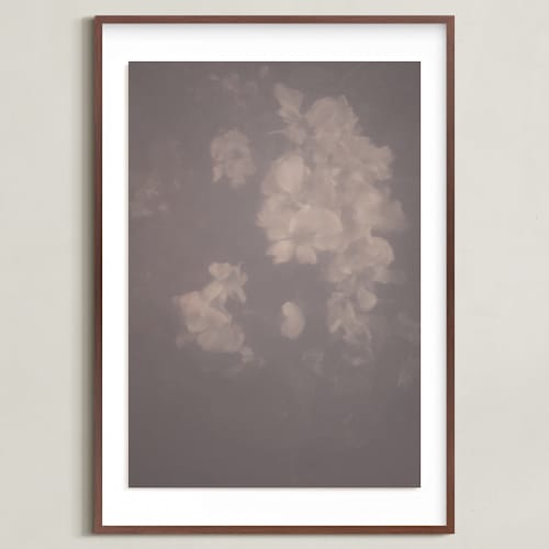 This is a dusty burgundy art by Baumbirdy called hazed florals 1
