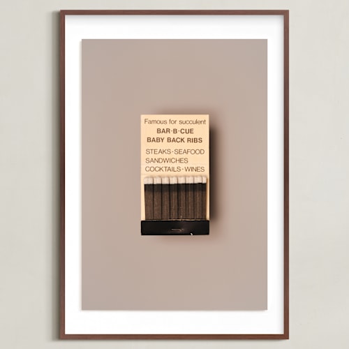 This is a barbeque black art by Andrew McClintock called famous food black