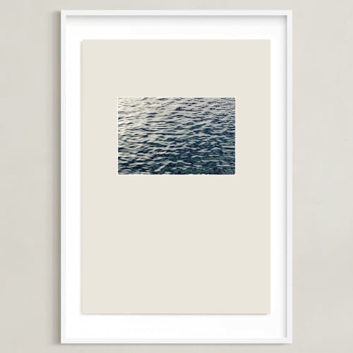 This is a deep sea blue art by Shawna Urban called sand and sea 2