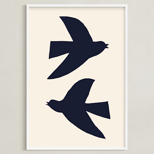 This is a navy art by Alexandra Dzh called birds