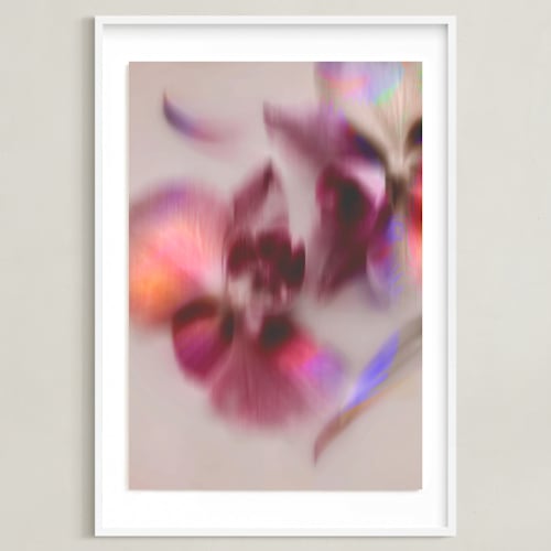 This is a mauve art by Karen Kardatzke called pair of orchids