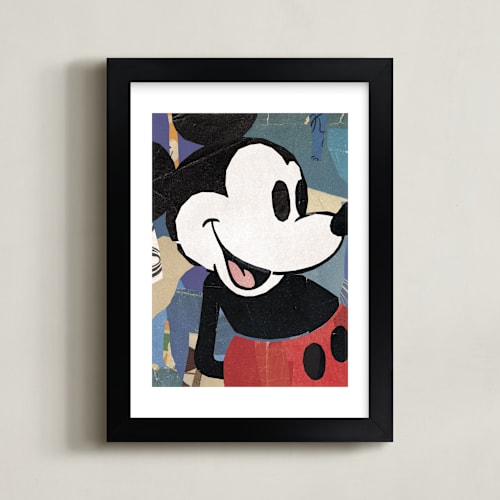 This is a black disney art by Sumak Studio called paper mickey