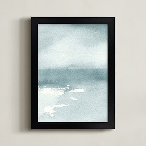This is a ice blue art by Renee Anne Bouffard-McManus called ice on the lake