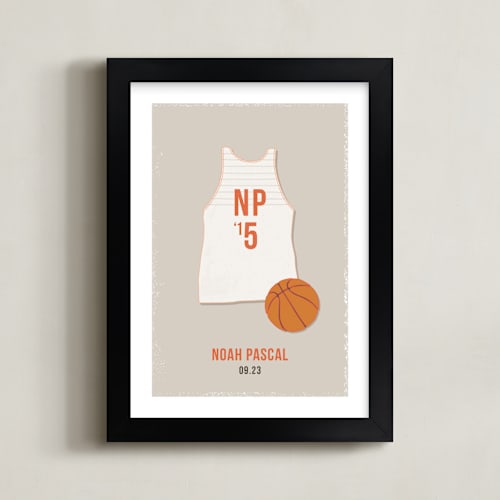 This is a rust personalized art for kids by Tyler Tea called b-ball