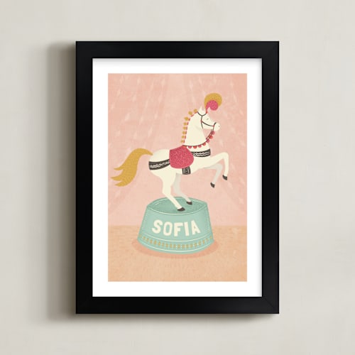 This is a cotton candy personalized art for kids by Jody Wody called circus pony