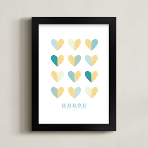 This is a sky personalized art for kids by Keen Peachy called engrained in our hearts