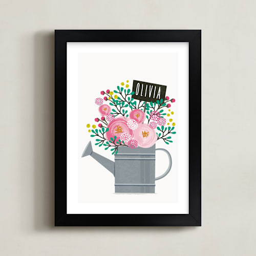This is a metal personalized art for kids by Karidy Walker called little gardener