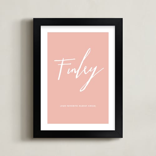This is a blossom personalized art for kids by Alston Foster called birth order favorite