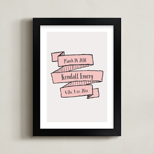 This is a blossom personalized art for kids by Alston Foster called baby banner