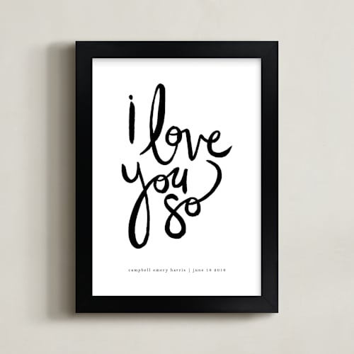 This is a cloud personalized art for kids by Kelly Ventura called i love you so