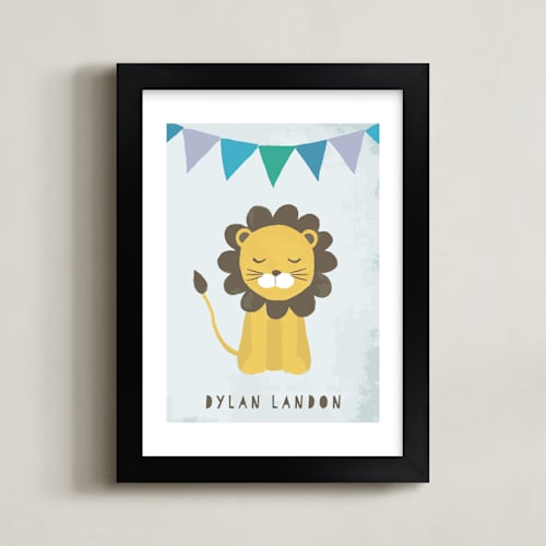 This is a ocean mist personalized art for kids by Haley McCoy called sleepy lion