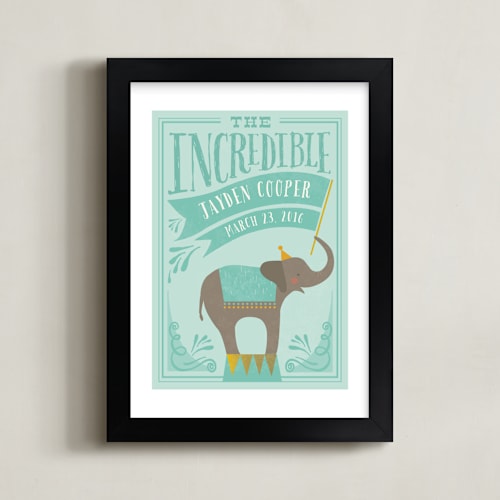 This is a honeydew personalized art for kids by Karidy Walker called circus elephant