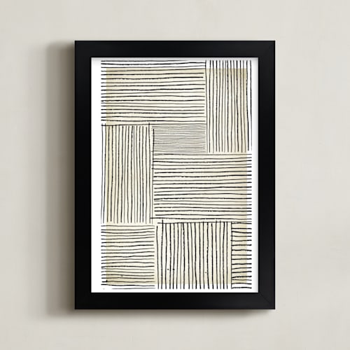 This is a black art by Katie Zimpel called sketchy lines
