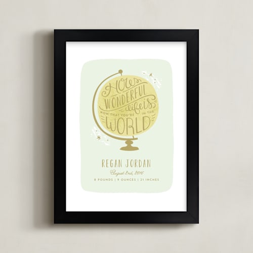 This is a buttercup nursery wall art by Laura Hankins called how wonderful