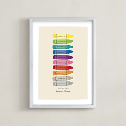 This is a alabaster nursery wall art by Ann Gardner called color your world