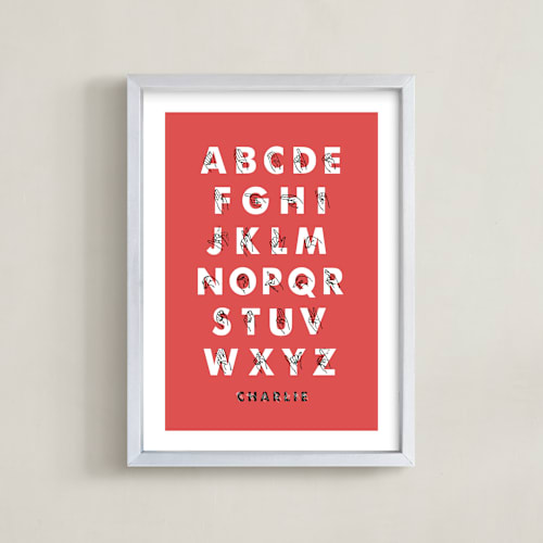 This is a cherry nursery wall art by ERAY called signed abcs