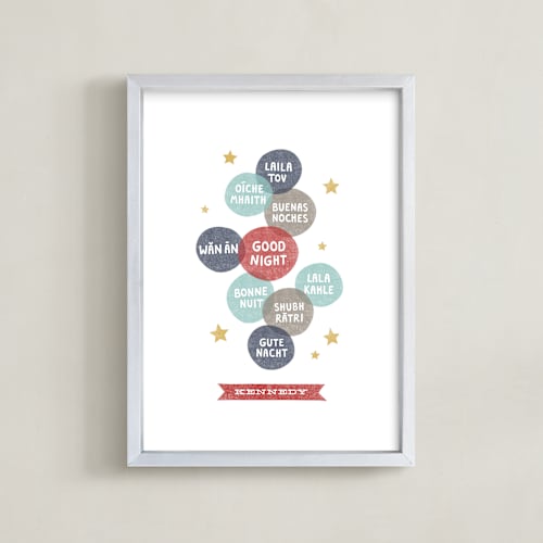 This is a marine nursery wall art by Olivia Raufman called good night world