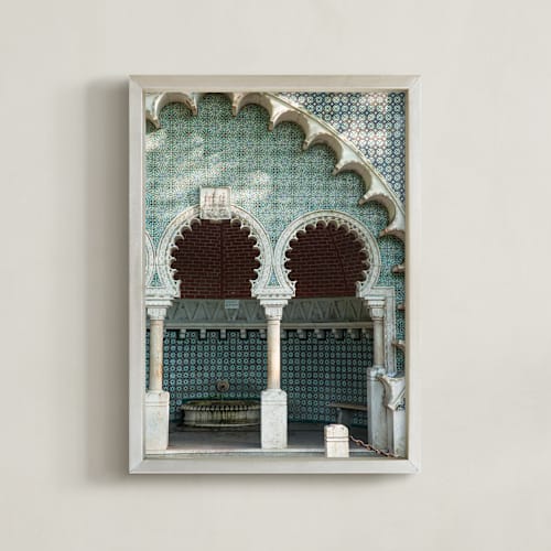 This is a teal art by Heather Deffense called fonte mourisca