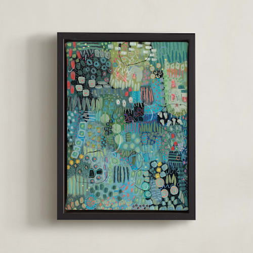 This is a turquoise art by Pamela Tucker Herz called it's a blue day