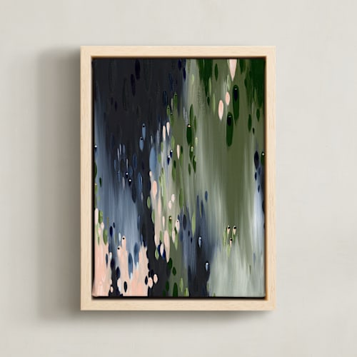 This is a moss green art with standard by Melissa Stone Mangham called reeves rain