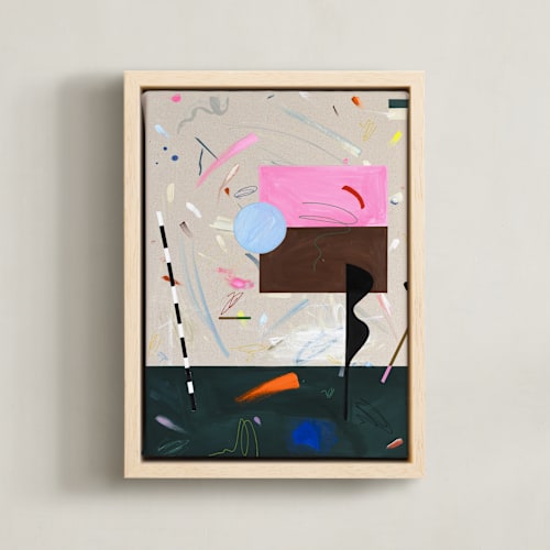 This is a neon pink art with standard by Keren Toledano called a marriage of true minds