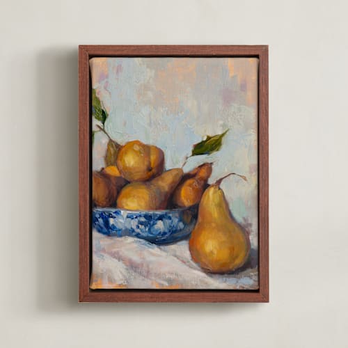 This is a ochre art by Wendy Keller called bowl of pears 