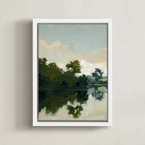 This is a lake art by Stephanie Goos Johnson called tranquil waters i