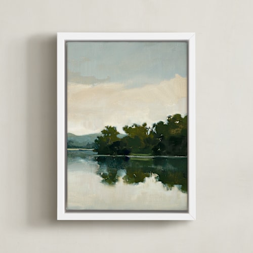 This is a lake art by Stephanie Goos Johnson called tranquil waters iii