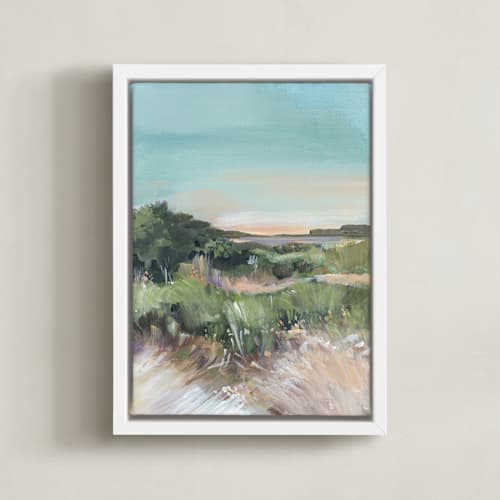 This is a misty blue art by AlisonJerry called sunset on the dunes 1