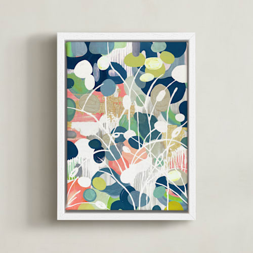 This is a slate blue art by Nancy Ramirez called summer rising