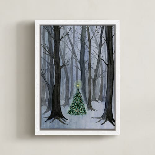 This is a winter art by Karina Racz called silent night woods