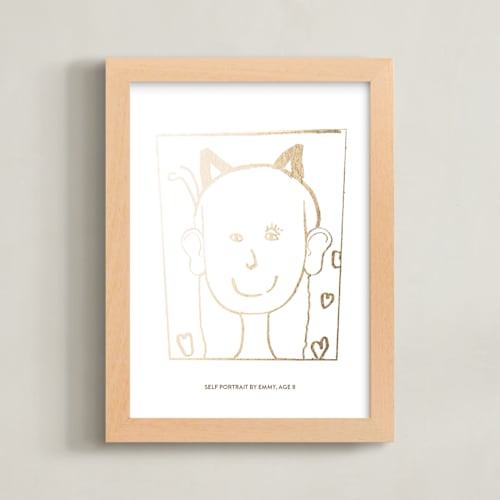 This is a gold photos to art by Minted Custom called your drawing as foil art print