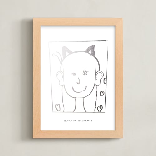 This is a silver photos to art by Minted Custom called your drawing as foil art print