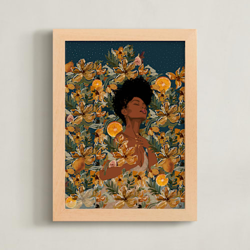 This is a fall blue art by ThirtyOne Illustrations called a peaceful place