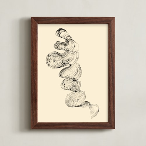 This is a vanilla cream art with standard by Rebecca Johnstone called abstract swirls