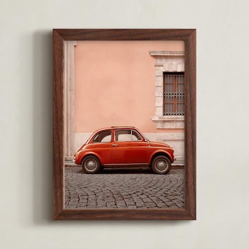 This is a red rosa art by Kelsey Mucci called an italian classic in rome