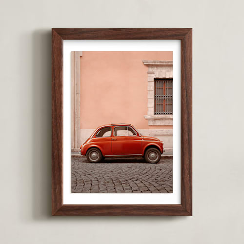 This is a red rosa art with standard by Kelsey Mucci called an italian classic in rome