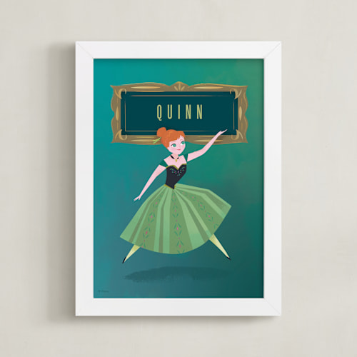 This is a sage disney art by Lori Wemple called anna's frame from disney's frozen