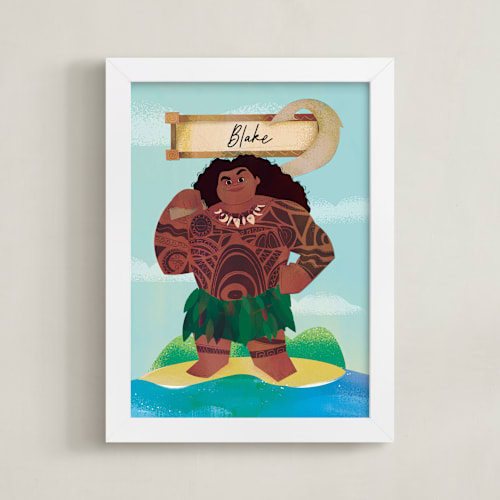 This is a deep sea disney art by Lori Wemple called maui the wayfinder from disney's moana