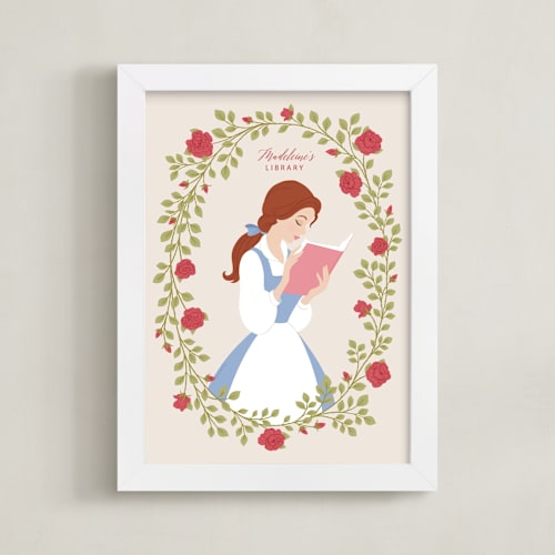 This is a rose disney art by Jamie Alexander called disney's belle library
