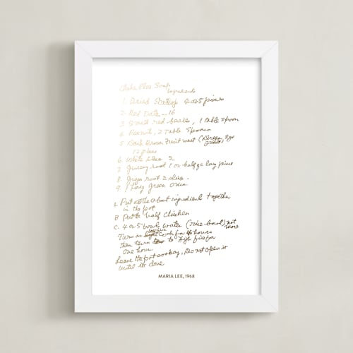 This is a gold photos to art by Minted called your text: custom foil print
