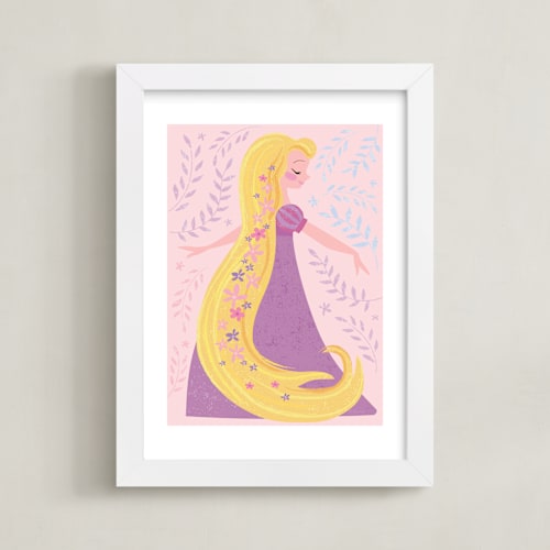 This is a petal disney art by Angela Thompson called dreaming rapunzel