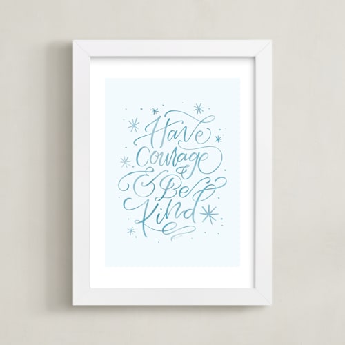 This is a glass slipper disney art by Amy Payne called courage and kindness