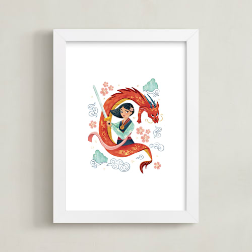 This is a dragon disney art by curiouszhi called warrior princess mulan