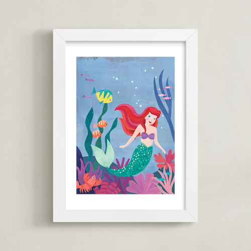 This is a sea disney art by melanie mikecz called ariel & friends