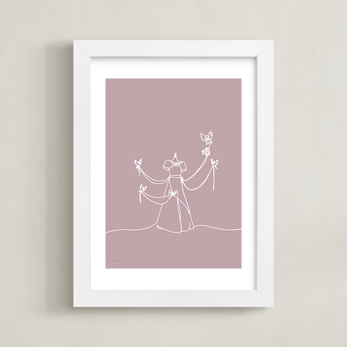This is a blush disney art by Britt Mills called the dress from disney's cinderella