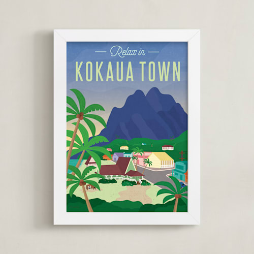 This is a palm disney art by Erica Krystek called relax in disney's kokaua town