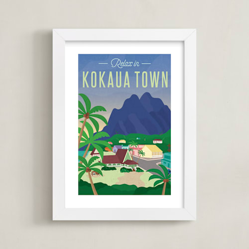 This is a palm disney art by Erica Krystek called relax in disney's kokaua town